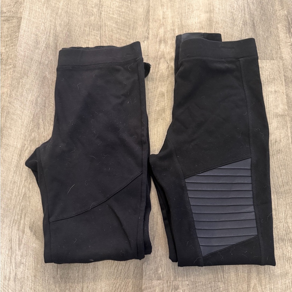 Express Black Ribbed Leggings